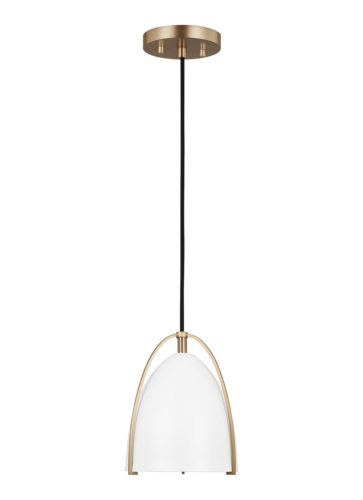 Generation Lighting, Norman One Light Mini-Pendant, Satin Brass