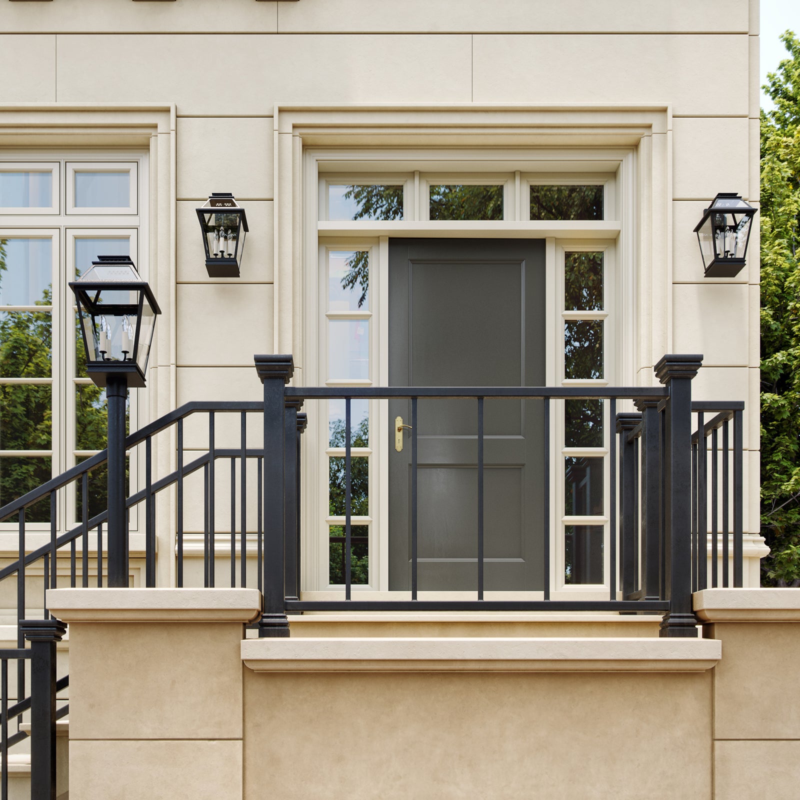 Chapman & Myers Falmouth Medium Outdoor Wall Lantern