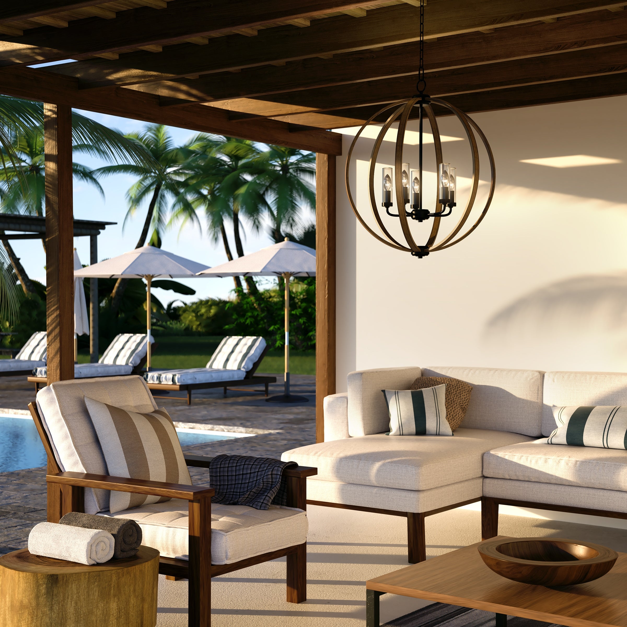 Modern exterior sales chandelier