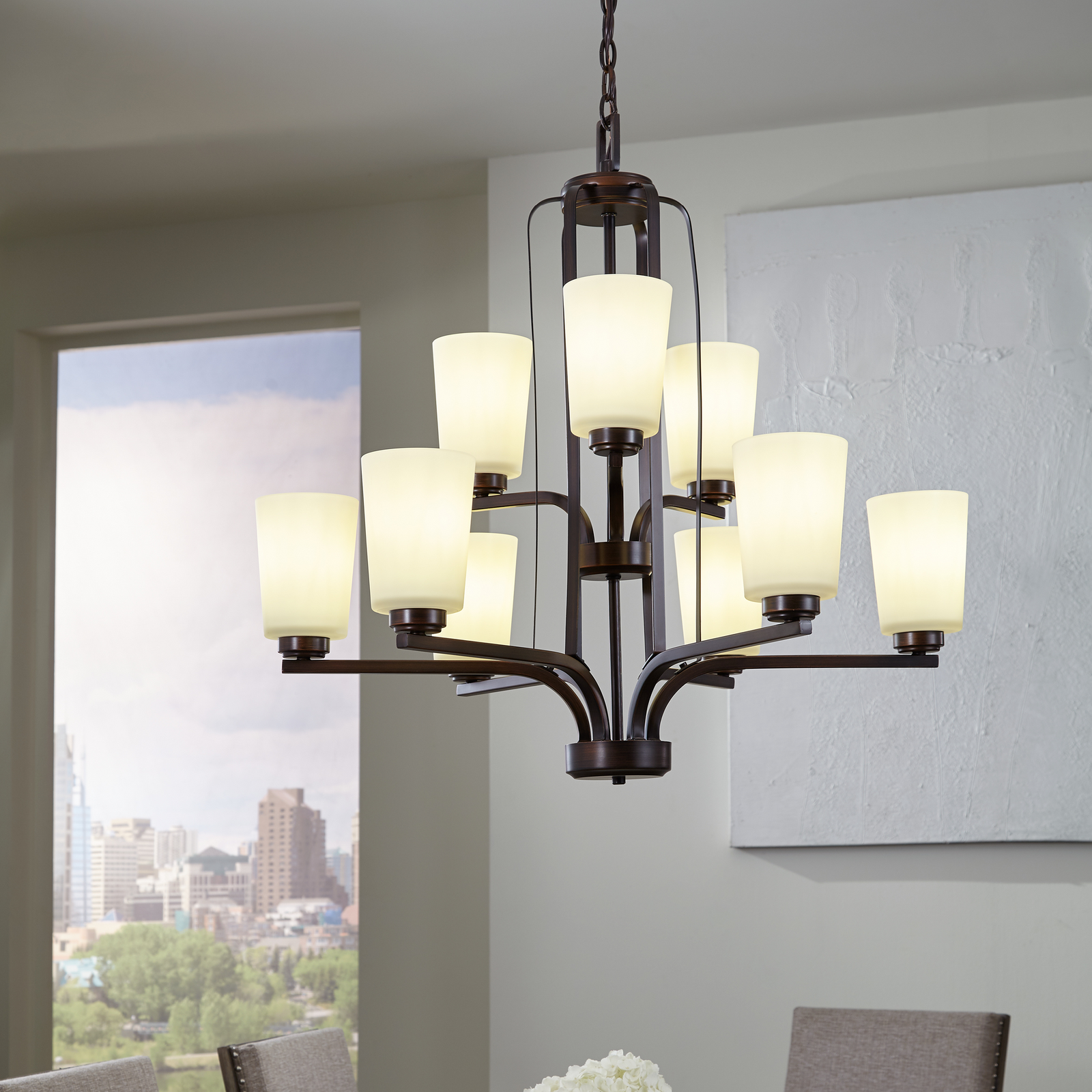 Franport Nine Light Chandelier Sea Gull Collection